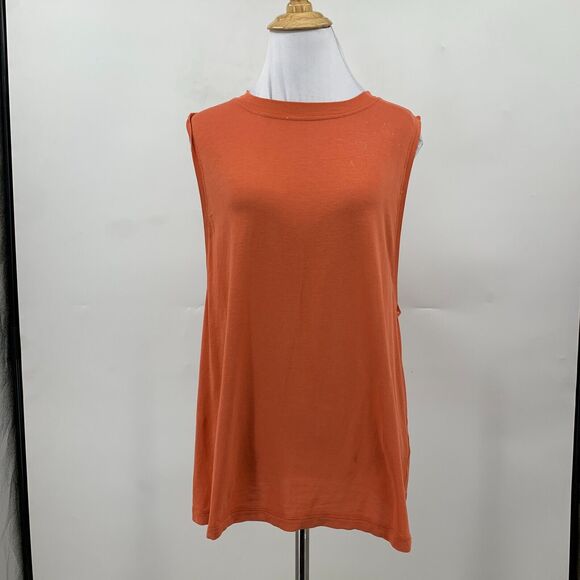 Lululemon All Yours Tank Top Womens 6 Orange Oversized Low Cut Sleeveless *READ - Picture 2 of 11